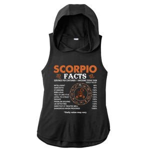 Zodiac Sign Scorpio Facts Cool Gift Ladies PosiCharge Tri-Blend Wicking Draft Hoodie Tank