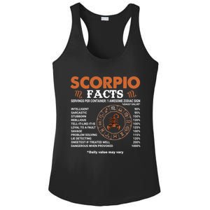 Zodiac Sign Scorpio Facts Cool Gift Ladies PosiCharge Competitor Racerback Tank