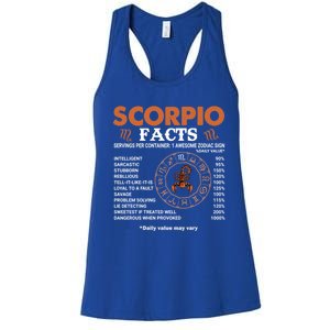 Zodiac Sign Scorpio Facts Cool Gift Women's Racerback Tank