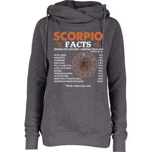 Zodiac Sign Scorpio Facts Cool Gift Womens Funnel Neck Pullover Hood