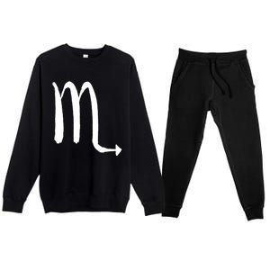 Zodiac Sign Scorpio Horoscope Cute Gift Premium Crewneck Sweatsuit Set