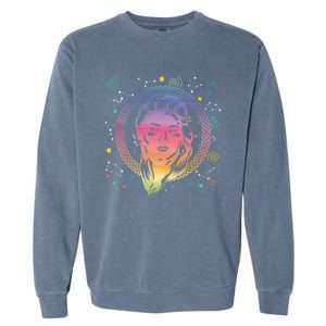 Zodiac Sign Stars Horoscope Earth Sign Astrology Virgo Gift Garment-Dyed Sweatshirt