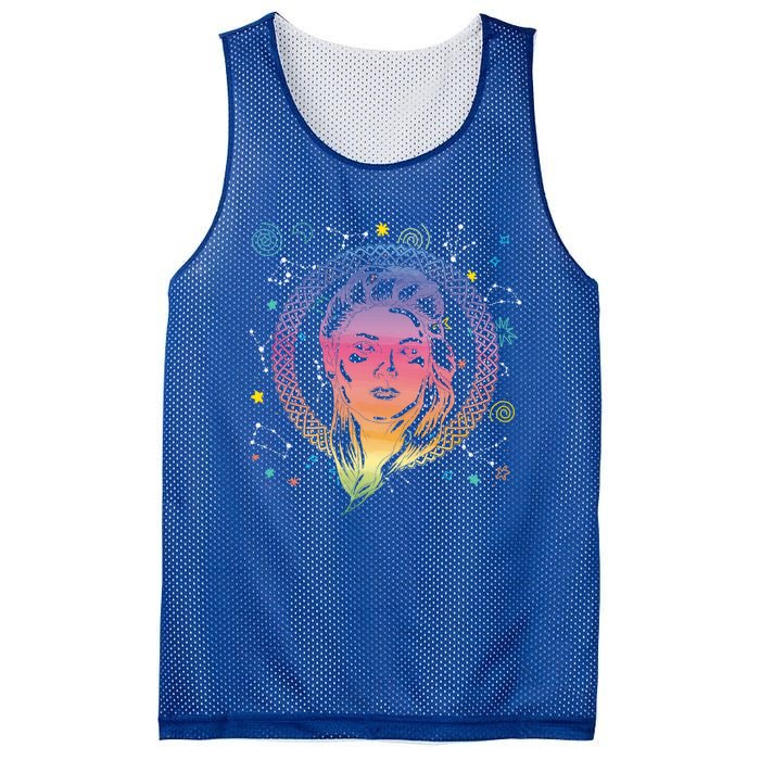 Zodiac Sign Stars Horoscope Earth Sign Astrology Virgo Gift Mesh Reversible Basketball Jersey Tank