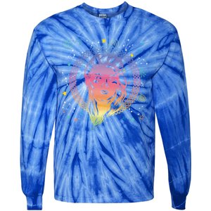 Zodiac Sign Stars Horoscope Earth Sign Astrology Virgo Gift Tie-Dye Long Sleeve Shirt