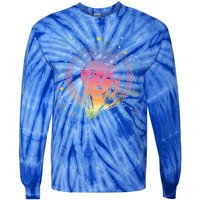 Zodiac Sign Stars Horoscope Earth Sign Astrology Virgo Gift Tie-Dye Long Sleeve Shirt