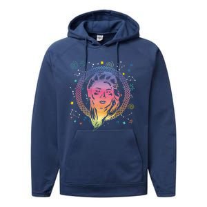 Zodiac Sign Stars Horoscope Earth Sign Astrology Virgo Gift Performance Fleece Hoodie