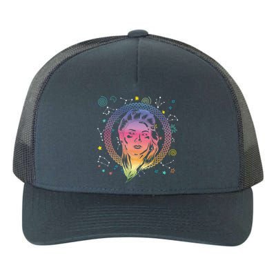 Zodiac Sign Stars Horoscope Earth Sign Astrology Virgo Gift Yupoong Adult 5-Panel Trucker Hat