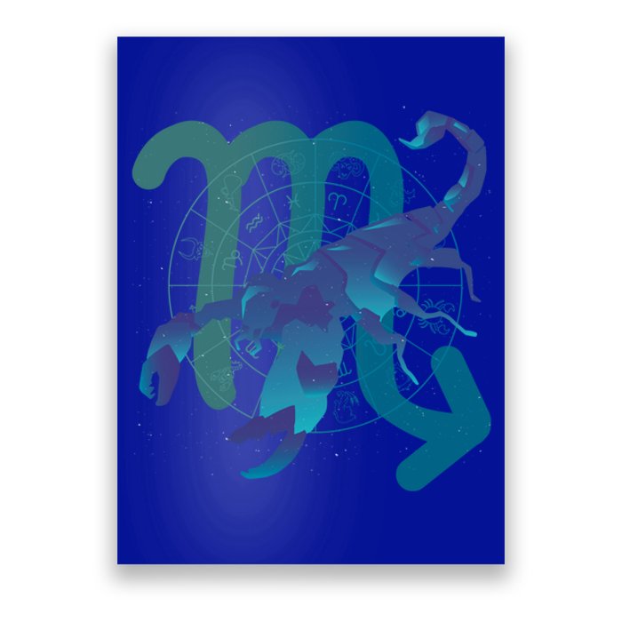 Zodiac Scorpio Symbol Gradient Sign Astrology Meaningful Gift Poster