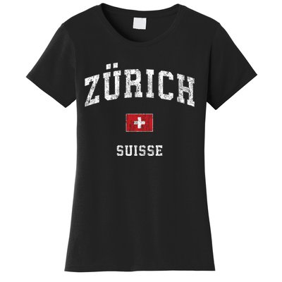 Zurich Switzerland Suisse Vintage Athletic Sports Women's T-Shirt