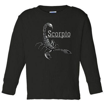 Zodiac Sign Scorpio Astrologist Gift Idea Scorpio Toddler Long Sleeve Shirt