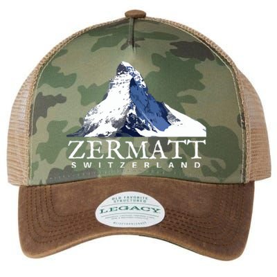 Zermatt Switzerland Swiss Alps Mountain Legacy Tie Dye Trucker Hat