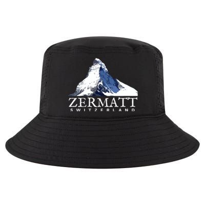 Zermatt Switzerland Swiss Alps Mountain Cool Comfort Performance Bucket Hat