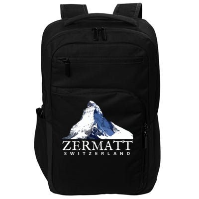 Zermatt Switzerland Swiss Alps Mountain Impact Tech Backpack