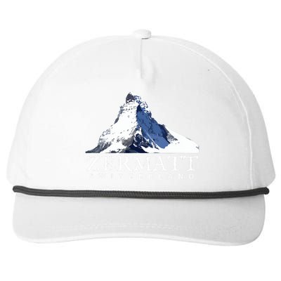 Zermatt Switzerland Swiss Alps Mountain Snapback Five-Panel Rope Hat