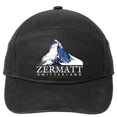 Zermatt Switzerland Swiss Alps Mountain 7-Panel Snapback Hat