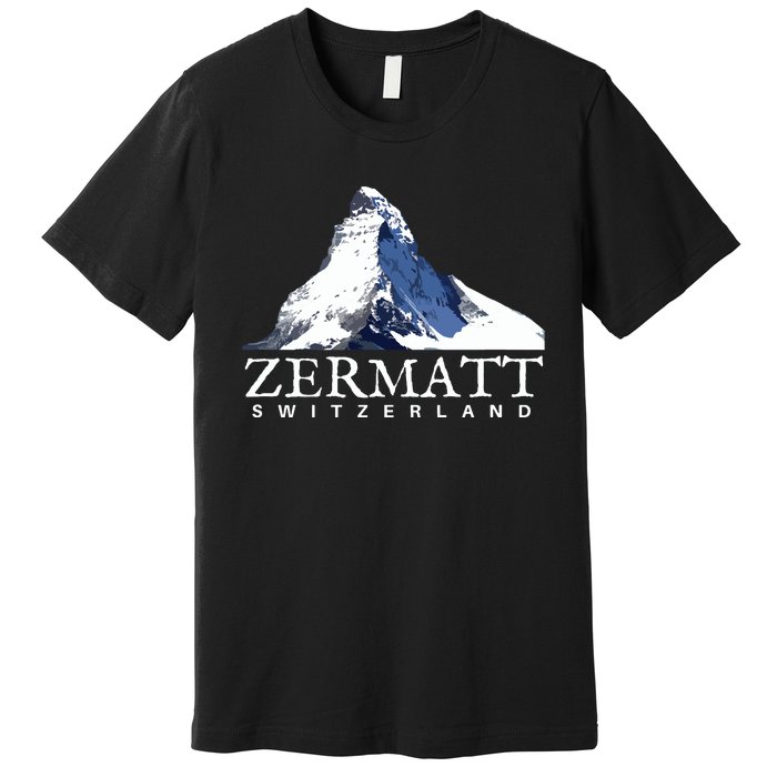 Zermatt Switzerland Swiss Alps Mountain Premium T-Shirt