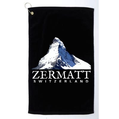 Zermatt Switzerland Swiss Alps Mountain Platinum Collection Golf Towel