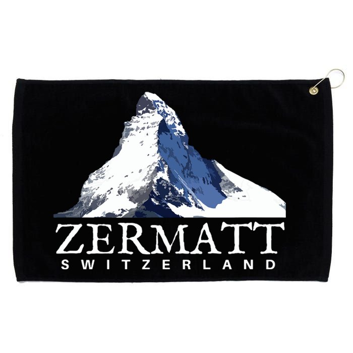 Zermatt Switzerland Swiss Alps Mountain Grommeted Golf Towel