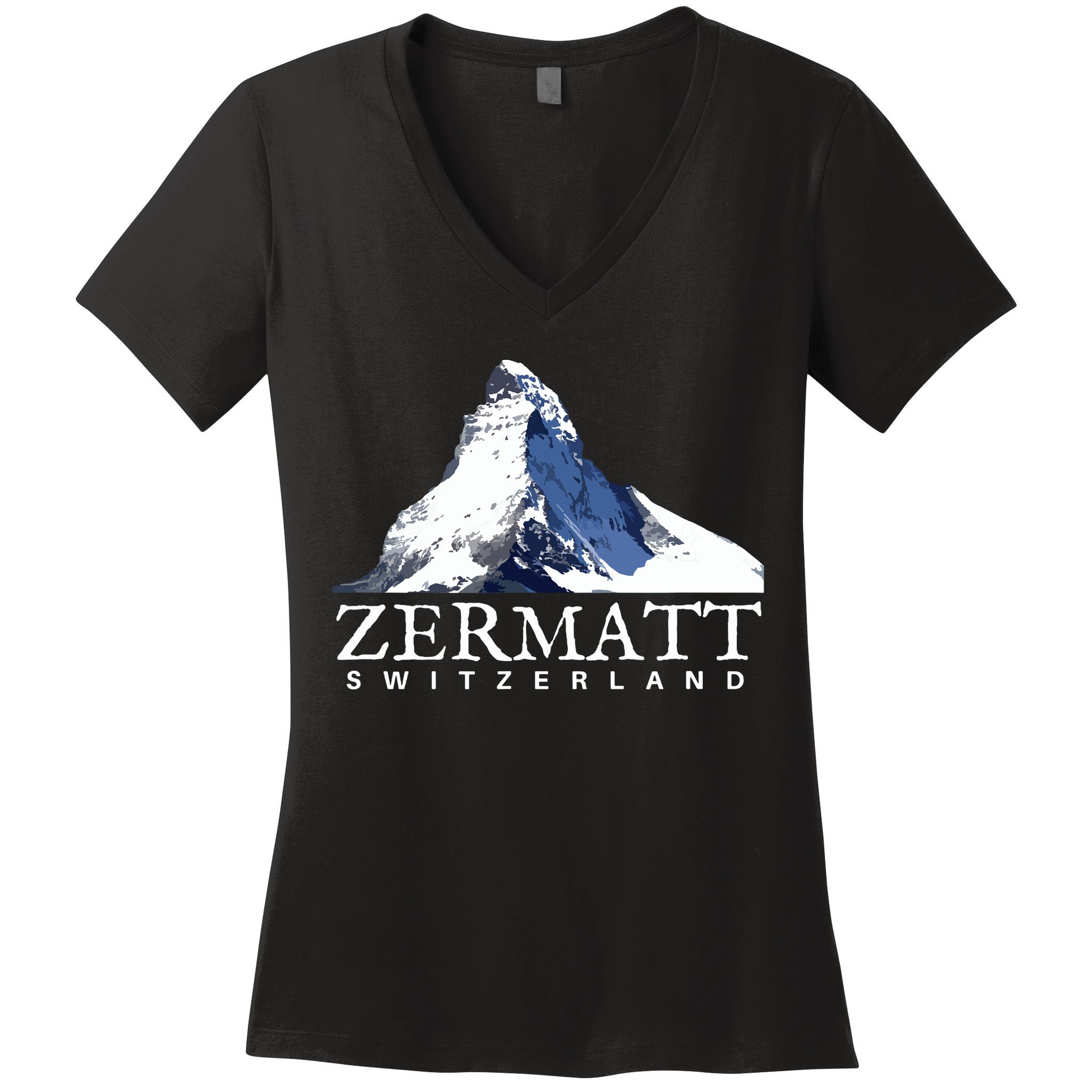 Zermatt Switzerland Swiss Alps Mountain Women's V-Neck T-Shirt