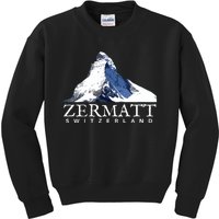 Zermatt Switzerland Swiss Alps Mountain Kids Sweatshirt