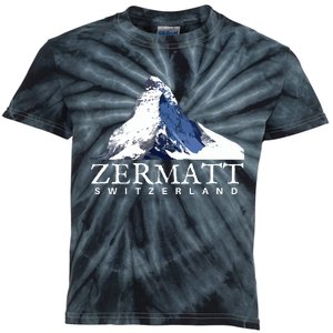 Zermatt Switzerland Swiss Alps Mountain Kids Tie-Dye T-Shirt