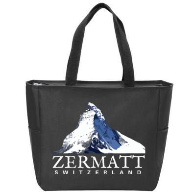 Zermatt Switzerland Swiss Alps Mountain Zip Tote Bag