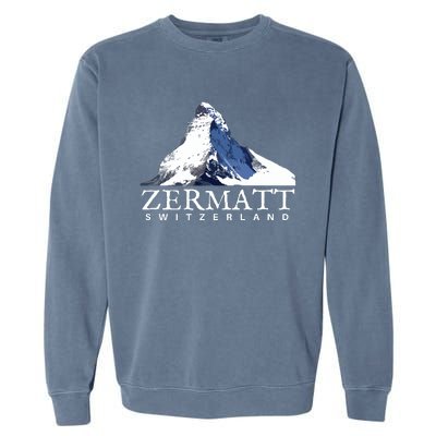 Zermatt Switzerland Swiss Alps Mountain Garment-Dyed Sweatshirt