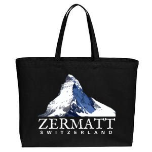 Zermatt Switzerland Swiss Alps Mountain Cotton Canvas Jumbo Tote