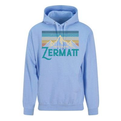 Zermatt Switzerland Swiss Vintage Mountains Souvenir Gift Unisex Surf Hoodie