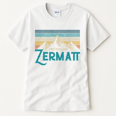 Zermatt Switzerland Swiss Vintage Mountains Souvenir Gift Tall T-Shirt