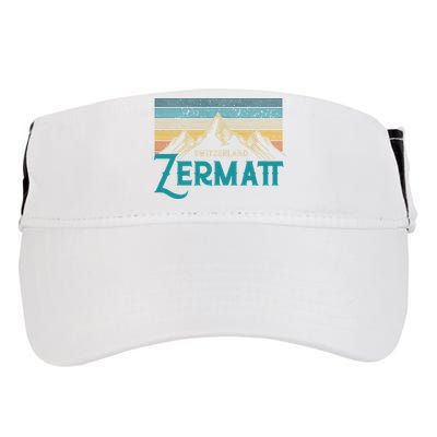 Zermatt Switzerland Swiss Vintage Mountains Souvenir Gift Adult Drive Performance Visor