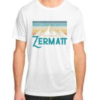 Zermatt Switzerland Swiss Vintage Mountains Souvenir Gift Adult ChromaSoft Performance T-Shirt