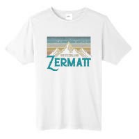 Zermatt Switzerland Swiss Vintage Mountains Souvenir Gift Tall Fusion ChromaSoft Performance T-Shirt