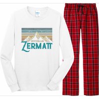 Zermatt Switzerland Swiss Vintage Mountains Souvenir Gift Long Sleeve Pajama Set