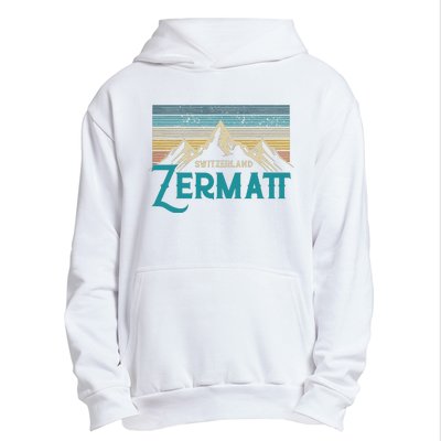 Zermatt Switzerland Swiss Vintage Mountains Souvenir Gift Urban Pullover Hoodie