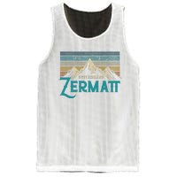 Zermatt Switzerland Swiss Vintage Mountains Souvenir Gift Mesh Reversible Basketball Jersey Tank