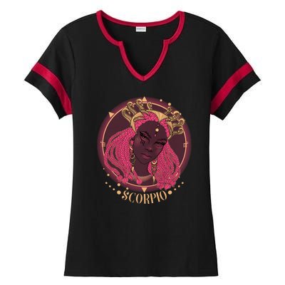 Zodiac Scorpio Scorpion Goddess Queen Ladies Halftime Notch Neck Tee