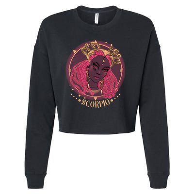 Zodiac Scorpio Scorpion Goddess Queen Cropped Pullover Crew