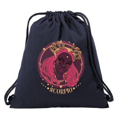 Zodiac Scorpio Scorpion Goddess Queen Drawstring Bag