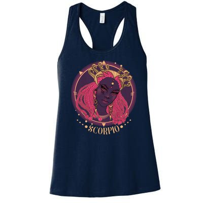 Zodiac Scorpio Scorpion Goddess Queen Women's Racerback Tank