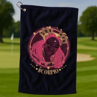 Zodiac Scorpio Scorpion Goddess Queen Golf Towel