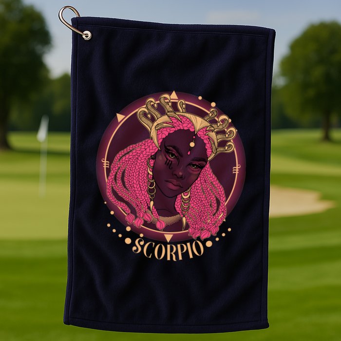 Zodiac Scorpio Scorpion Goddess Queen Golf Towel