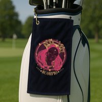 Zodiac Scorpio Scorpion Goddess Queen Golf Towel