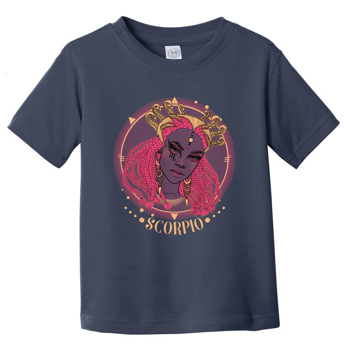 Zodiac Scorpio Scorpion Goddess Queen Toddler T-Shirt