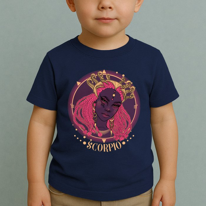 Zodiac Scorpio Scorpion Goddess Queen Toddler T-Shirt