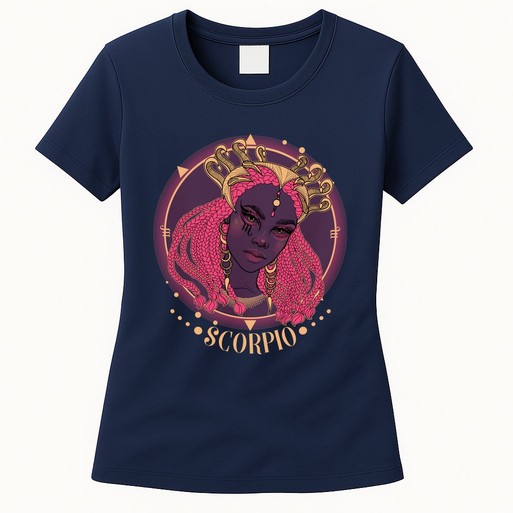 Zodiac Scorpio Scorpion Goddess Queen Womens T-Shirt