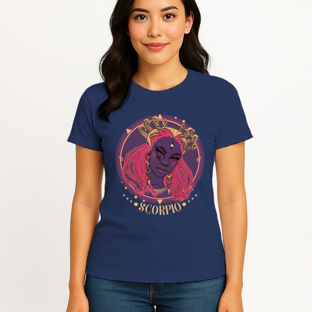 Zodiac Scorpio Scorpion Goddess Queen Womens T-Shirt