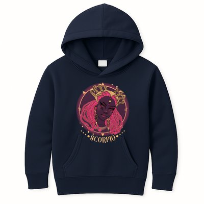 Zodiac Scorpio Scorpion Goddess Queen Kids Hoodie
