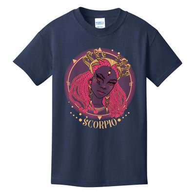 Zodiac Scorpio Scorpion Goddess Queen Kids T-Shirt