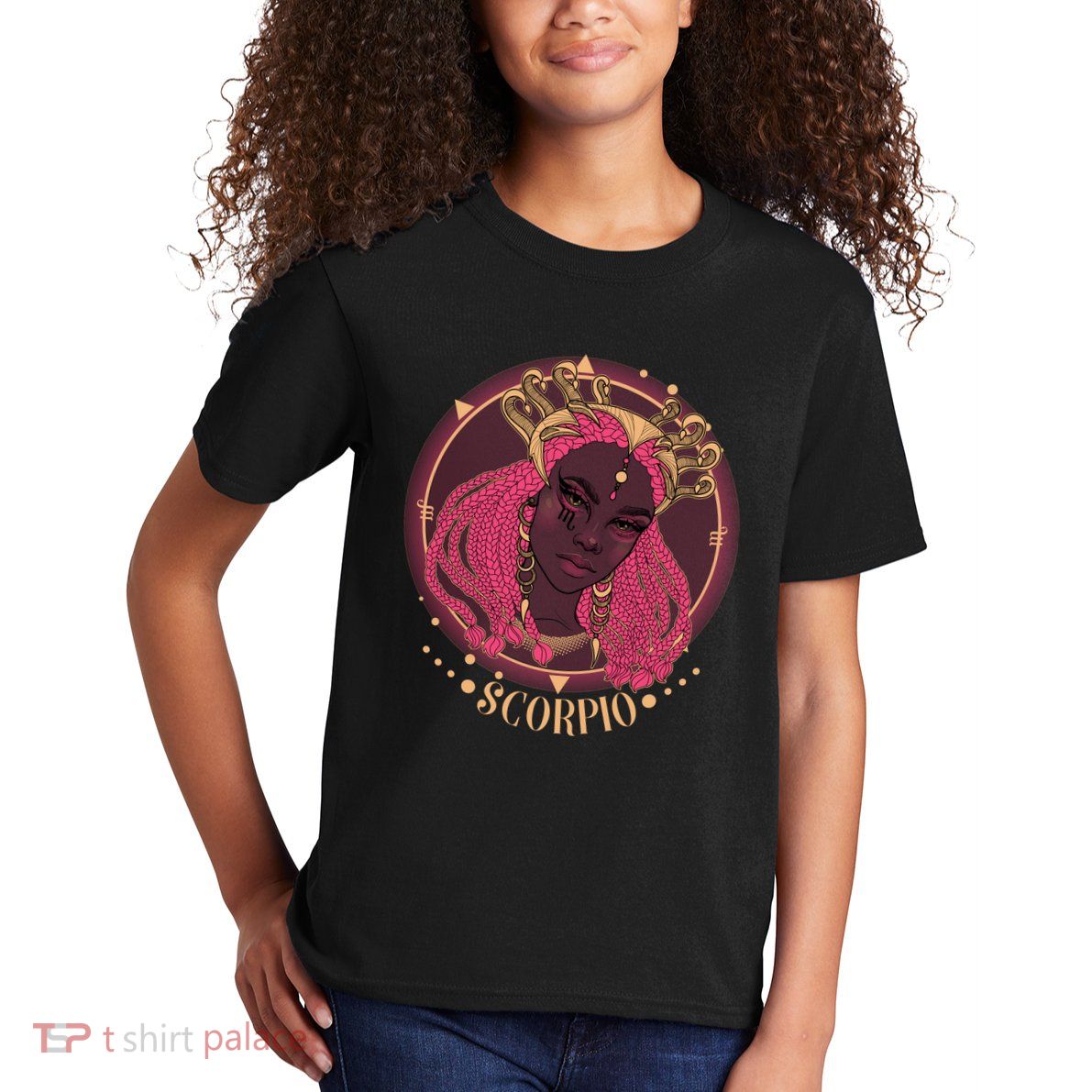 Zodiac Scorpio Scorpion Goddess Queen Kids T-Shirt